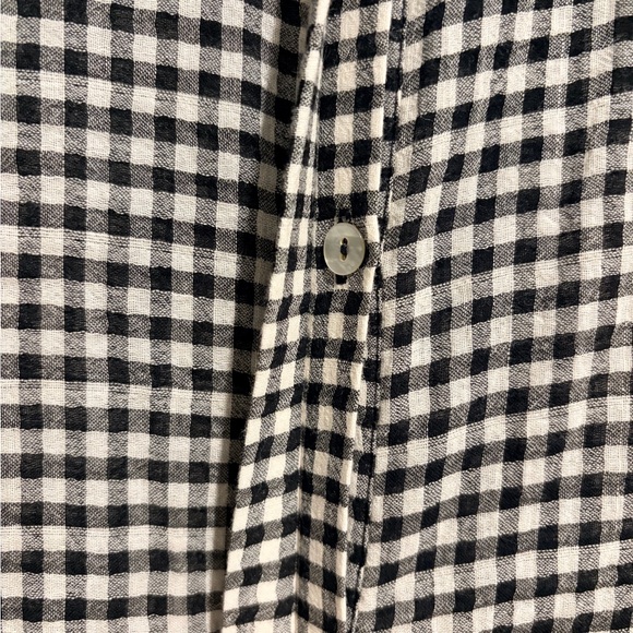 Black White Gingham checkered women’s button down S Grade & Gather 100% cotton - Picture 5 of 9